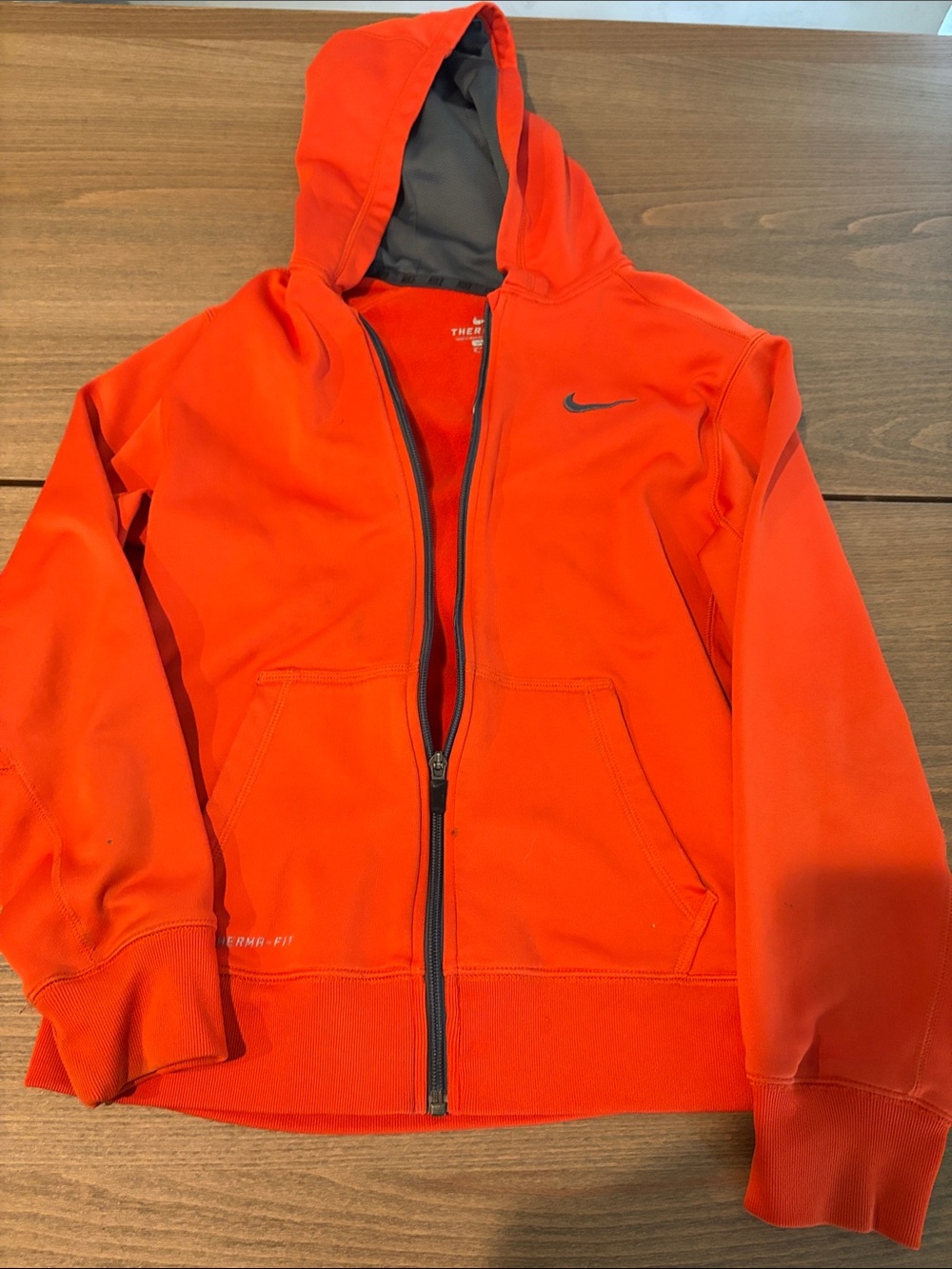 Nike Orange Therma-FIT Full-Zip Hooded Jacket